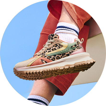 Animal print shoes styled with fall accessories