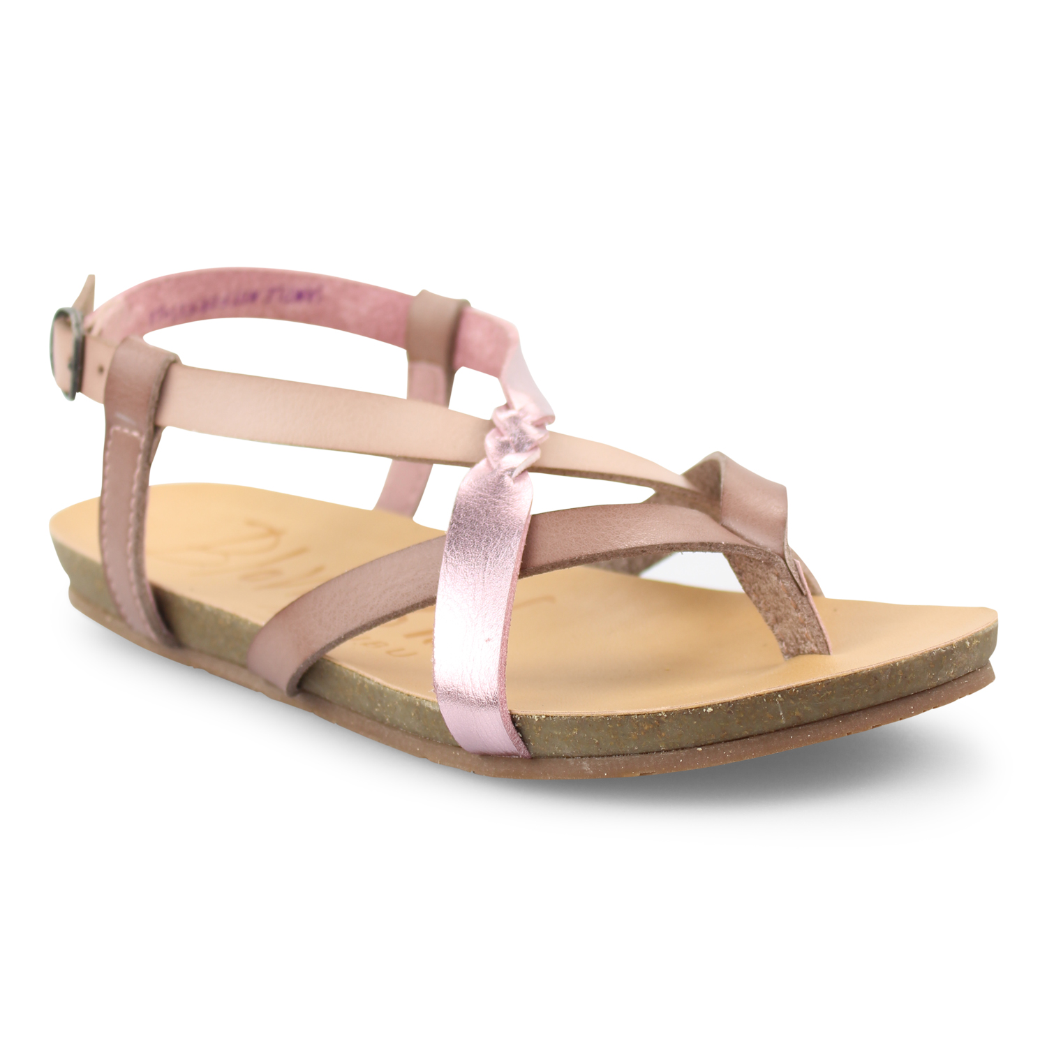 Granola-B - Strappy Sandal With Faux Cork Footbed | Blowfish Malibu
