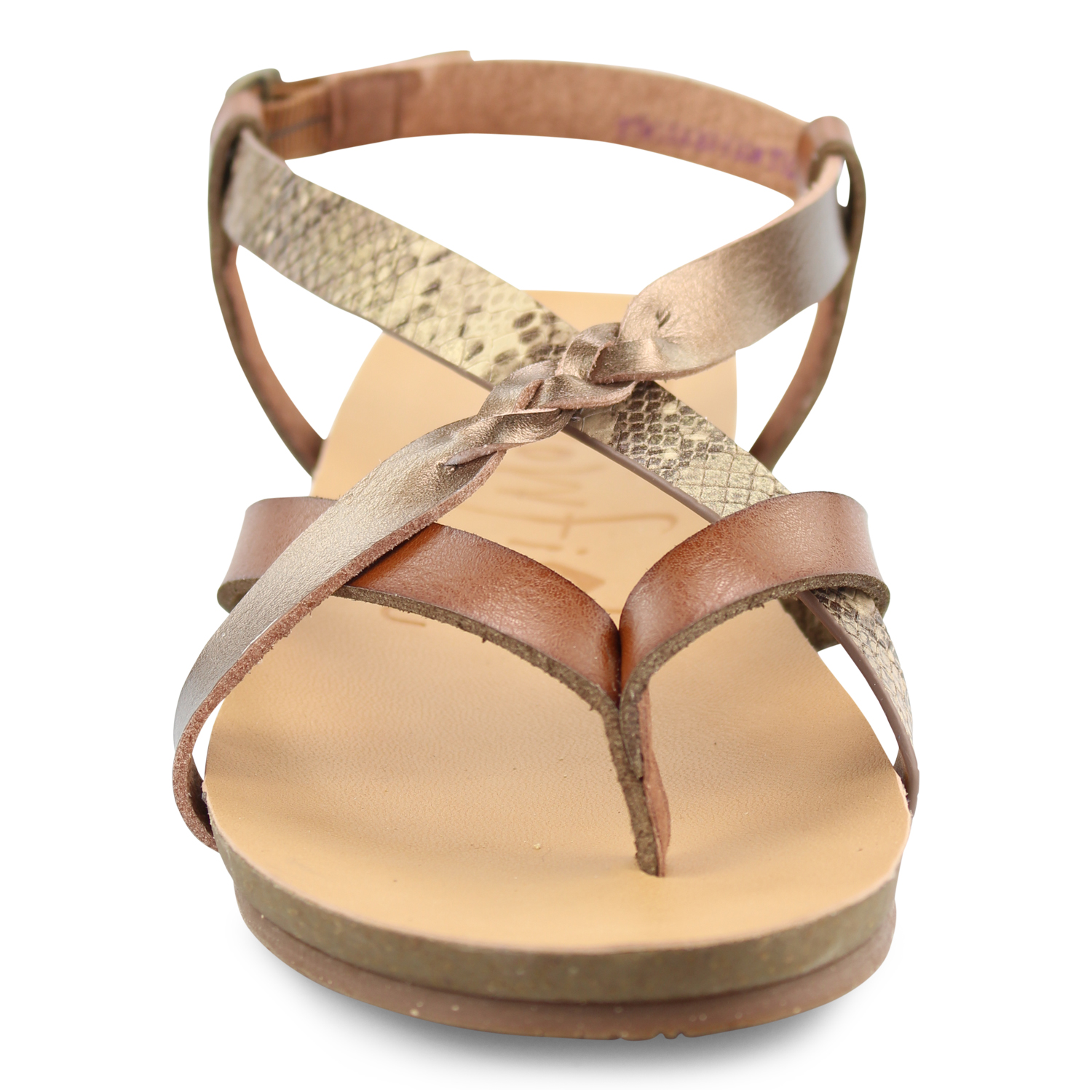 Granola-B - Strappy Sandal With Faux Cork Footbed | Blowfish Malibu
