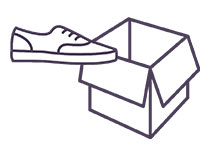 pack up shoes icon