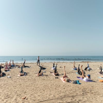 BTS: Beach Yoga + Coastal Cleanup